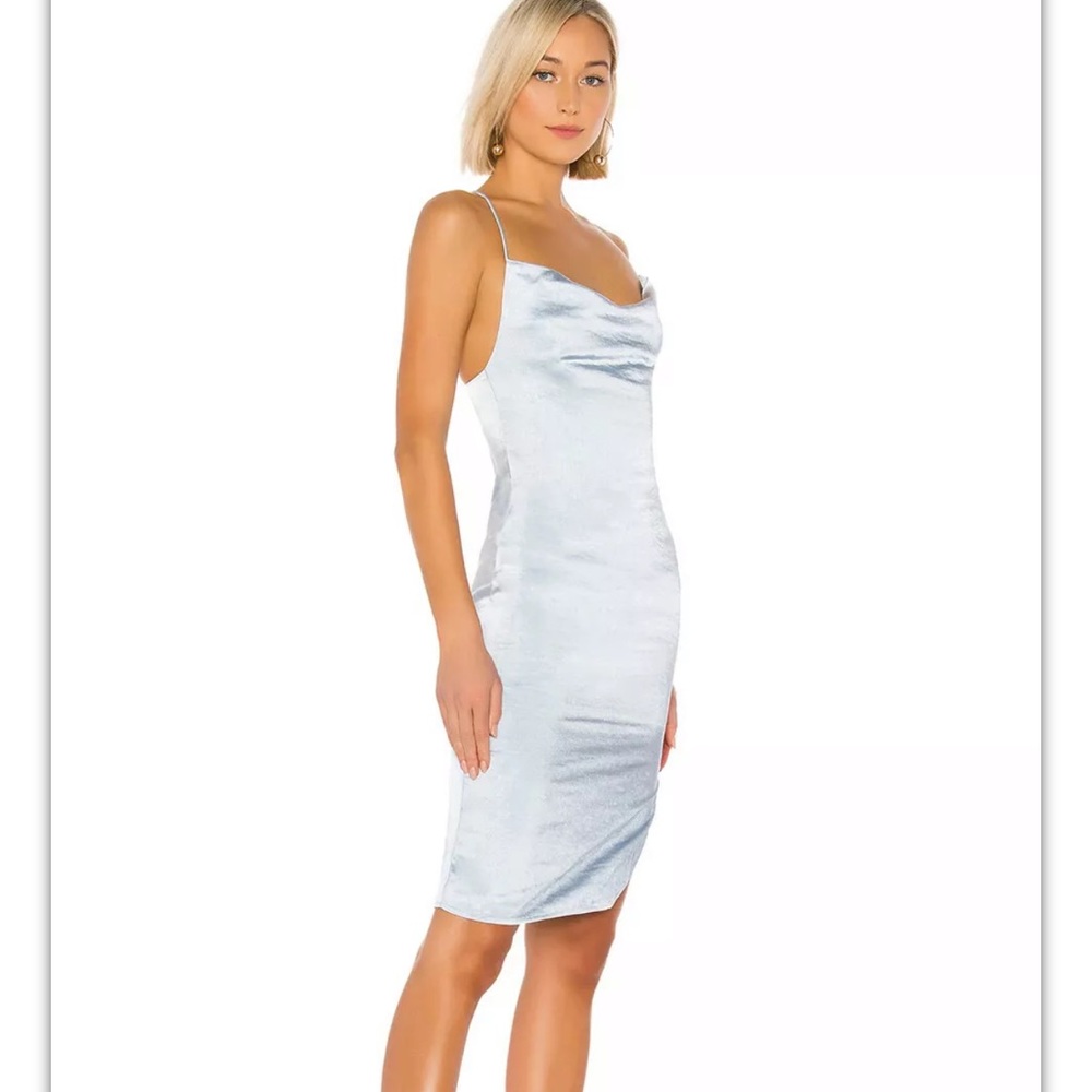 superdown Billie Drape Midi Dress in Dusty Blue Strappy Size XXSmall